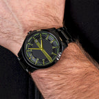 Armani Exchange Hampton AX2407 Men's Watch – Sleek Black Dial with Black Stainless Steel Bracelet