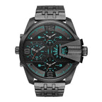 Diesel DZ7372 Uber Chief Chronograph Men's Watch – Black Dial & Grey Stainless Steel Strap