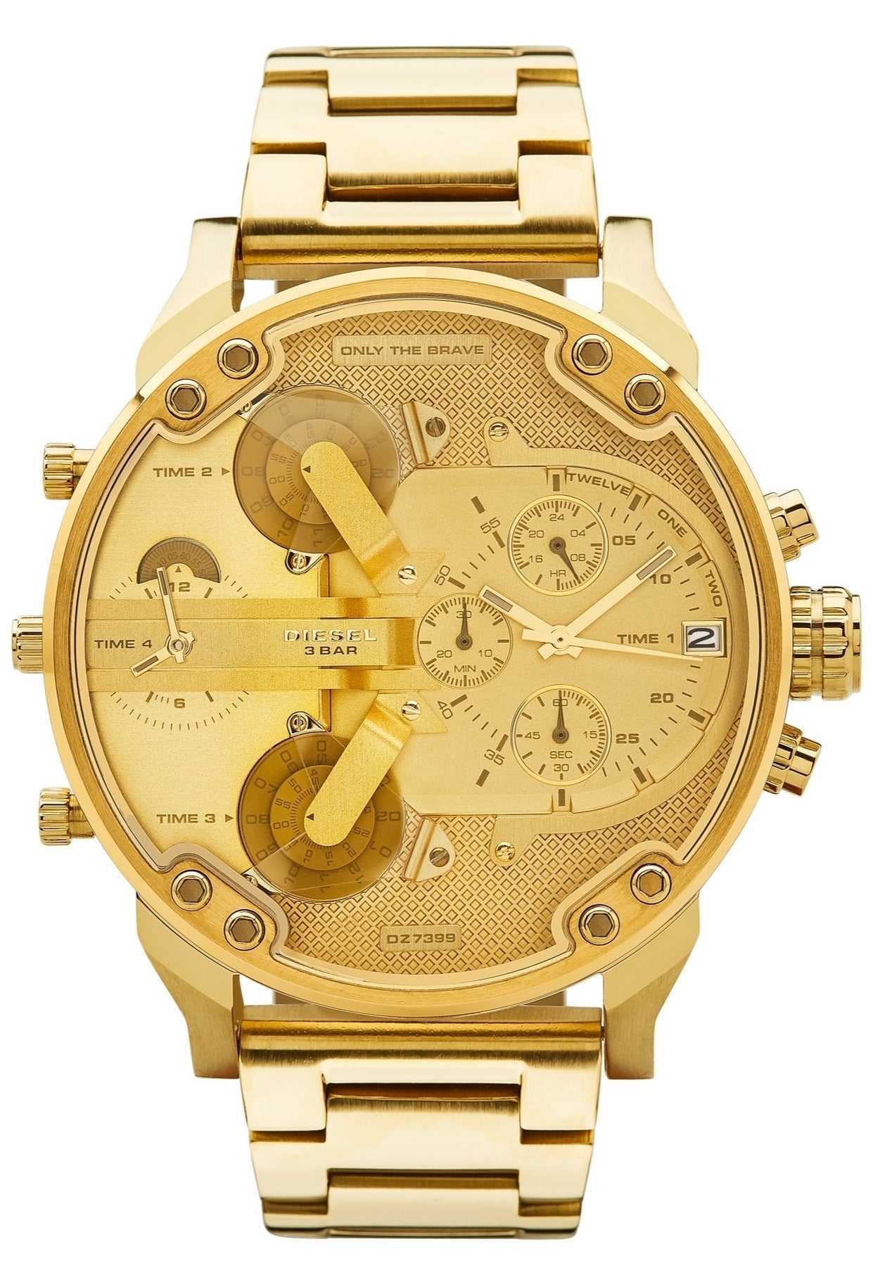 Diesel DZ7399 Mr. Daddy 2.0 Chronograph Men's Watch – Gold Dial & Gold Stainless Steel Strap