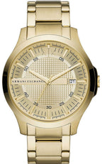 Armani Exchange Hampton AX2415 Men's Chronograph – Gold Dial with Matching Gold-Tone Stainless Steel Bracelet
