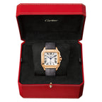 Santos de Cartier Large Model | 40mm, 18K Rose Gold, Alligator Leather, Silver Dial