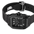 Santos de Cartier Large Model | 40mm, Two-Tone Steel & ADLC, Rubber, Black Dial