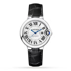 Ballon Bleu de Cartier 33 | 33mm, Steel, Alligator Leather, Silver Dial