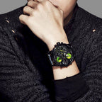Diesel DZ7311 Big Daddy Chronograph Men's Watch – Black Dial & Black Leather Strap