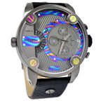 Diesel DZ7270 Badass Chronograph Men's Watch – Anthracite Dial & Black Leather Strap