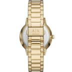 Armani Exchange Cayde AX2707 Men's Analog Watch – Gold Dial with Coordinated Gold Stainless Steel Strap