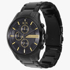 Armani Exchange Hampton AX2164 Men's Chronograph Watch – Black Dial with Black Stainless Steel Strap