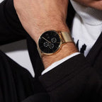 Armani Exchange Cayde AX2715 Men's Chronograph – Black Dial with Gold Mesh Stainless Steel Strap