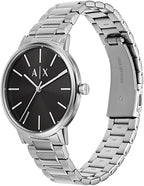 Armani Exchange Cayde AX2700 Men's Analog Watch – Black Dial with Silver Stainless Steel Bracelet