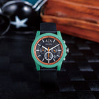 Armani Exchange Outerbanks AX1348 Men's Chronograph Watch – Black Dial with Black Silicone Strap
