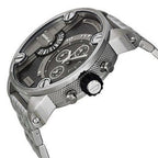 Diesel DZ7259 Little Daddy Chronograph Men's Watch – Black Dial & Silver Stainless Steel Strap