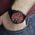 Diesel DZ4323 Mega Chief Chronograph Men's Watch – Black Dial & Black Leather Strap