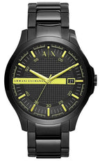 Armani Exchange Hampton AX2407 Men's Watch – Sleek Black Dial with Black Stainless Steel Bracelet