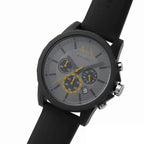 Armani Exchange Outerbanks AX7123 Men's Chronograph Watch – Grey Dial with Grey Silicone Strap
