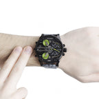 Diesel DZ7311 Big Daddy Chronograph Men's Watch – Black Dial & Black Leather Strap