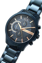 Armani Exchange Hampton AX2430 Men's Chronograph Watch – Blue Dial with Blue Stainless Steel Strap