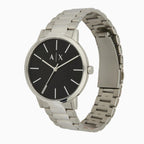 Armani Exchange Cayde AX2700 Men's Analog Watch – Black Dial with Silver Stainless Steel Bracelet