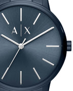 Armani Exchange Cayde AX2702 Men's Analog Watch – Blue Dial with Matching Blue Stainless Steel Strap