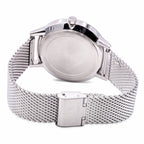 Armani Exchange Cayde AX2714 Men's Chronograph – Black Dial with Silver Mesh Stainless Steel Strap