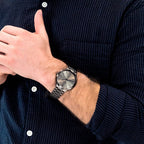 Armani Exchange Cayde AX2722 Men's Analog Watch – Grey Dial with Matching Grey Stainless Steel Strap