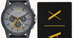 Armani Exchange Outerbanks AX7123 Men's Chronograph Watch – Grey Dial with Grey Silicone Strap