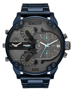 Diesel DZ7414 Daddy 2.0 Chronograph Men's Watch – Grey Dial & Blue Stainless Steel Strap