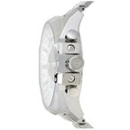 Diesel DZ4477 Mega Chief Chronograph Men's Watch – White Dial & Silver Stainless Steel Strap