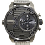 Diesel DZ7263 Little Daddy Dual Time Chronograph Men's Watch – Grey Dial & Stainless Steel Strap