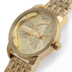 Diesel DZ7306 Mini Daddy Chronograph Men's Watch – Gold Dial & Gold Stainless Steel Strap