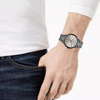 Armani Exchange Cayde AX2722 Men's Analog Watch – Grey Dial with Matching Grey Stainless Steel Strap