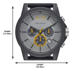 Armani Exchange Outerbanks AX7123 Men's Chronograph Watch – Grey Dial with Grey Silicone Strap