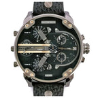 Diesel DZ7348 Mr. Daddy 2.0 Chronograph Men's Watch – Black Dial & Black Leather Strap