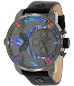 Diesel DZ7270 Badass Chronograph Men's Watch – Anthracite Dial & Black Leather Strap