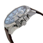 Diesel DZ4281 Mega Chief Chronograph Men's Watch – Blue Dial & Brown Leather Strap