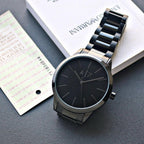 Armani Exchange Cayde AX2701 Men's Analog Watch – Black Dial with Black Stainless Steel Strap