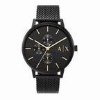 Armani Exchange Cayde AX2716 Men's Chronograph – Black Dial with Black Mesh Stainless Steel Strap