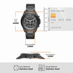 Armani Exchange Drexler AX2601 Men's Chronograph Watch – Black Dial with Black Stainless Steel Strap