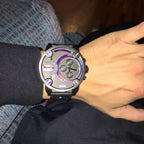 Diesel DZ7270 Badass Chronograph Men's Watch – Anthracite Dial & Black Leather Strap
