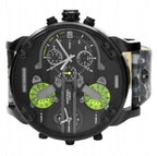 Diesel DZ7311 Big Daddy Chronograph Men's Watch – Black Dial & Black Leather Strap