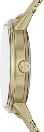 Armani Exchange Cayde AX2715 Men's Chronograph – Black Dial with Gold Mesh Stainless Steel Strap