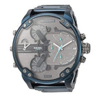 Diesel DZ7414 Daddy 2.0 Chronograph Men's Watch – Grey Dial & Blue Stainless Steel Strap