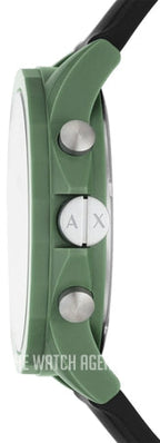 Armani Exchange Outerbanks AX1348 Men's Chronograph Watch – Black Dial with Black Silicone Strap