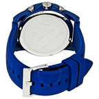 Men's Armani Exchange Outerbanks Chronograph Watch AX1327 – Blue Dial with Blue Silicone Strap