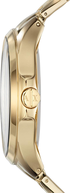 Armani Exchange Hampton AX2122 Men's Chronograph Watch – Black Dial with Gold Stainless Steel Strap