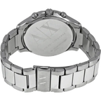 Armani Exchange Hampton AX2163 Men's Chronograph Watch – Black Dial with Silver Stainless Steel Strap