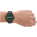 Armani Exchange Hampton AX2407 Men's Watch – Sleek Black Dial with Black Stainless Steel Bracelet