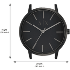 Armani Exchange Cayde AX2701 Men's Analog Watch – Black Dial with Black Stainless Steel Strap