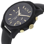 Armani Exchange Outerbanks AX7105 Men's Chronograph Watch – Black Dial with Black Stainless Steel Strap