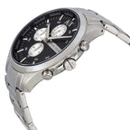 Armani Exchange Hampton AX2152 Men's Chronograph Watch – Black Dial with Silver Stainless Steel Strap