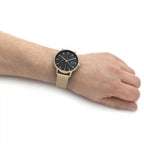 Armani Exchange Cayde AX2715 Men's Chronograph – Black Dial with Gold Mesh Stainless Steel Strap